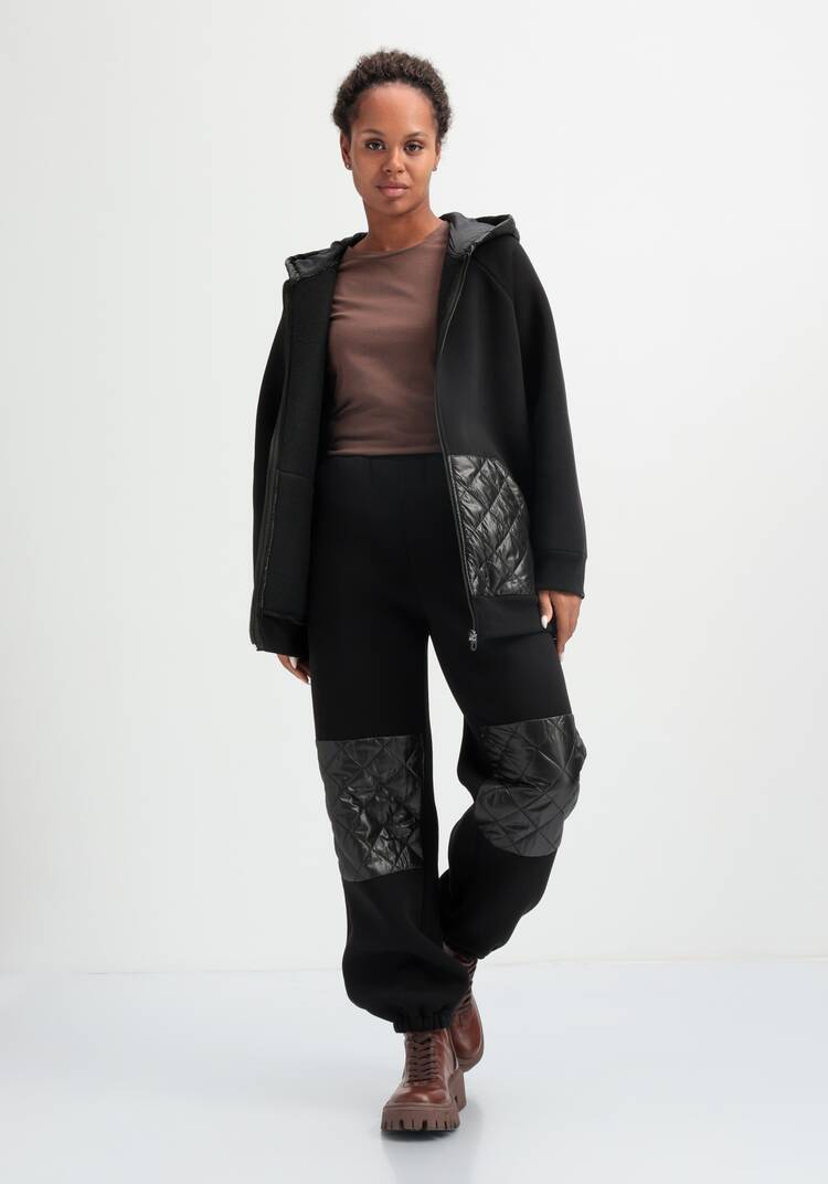 Брюки со вставками из стёганой ткани шир.  750, рис. 8