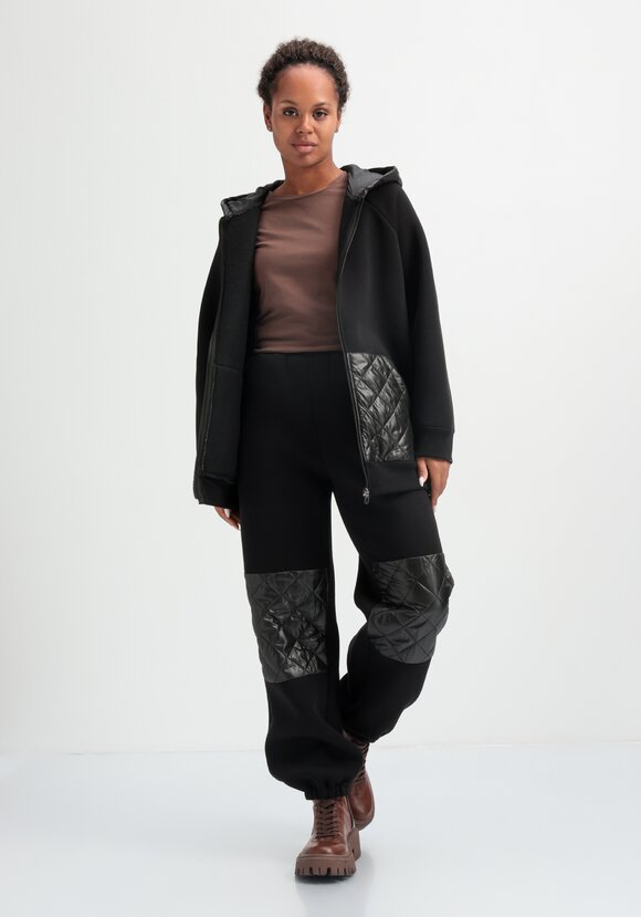 Брюки со вставками из стёганой ткани шир.  580, рис. 8