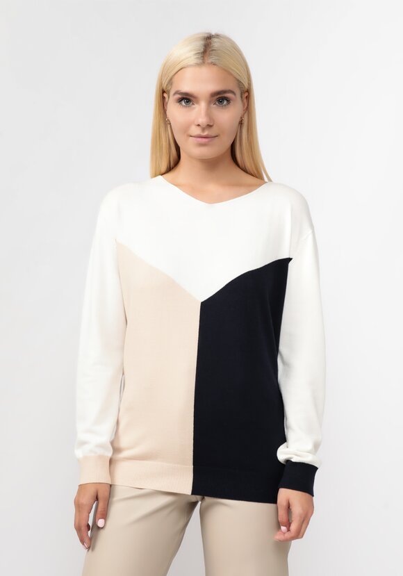 Джемпер вязаный с геометричным рисунком шир.  580, рис. 3