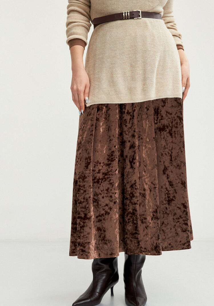 Юбка полусолнце из бархата шир.  750, рис. 2