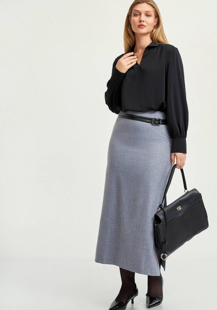 Блуза со сборкой на кокетке шир.  750, рис. 7