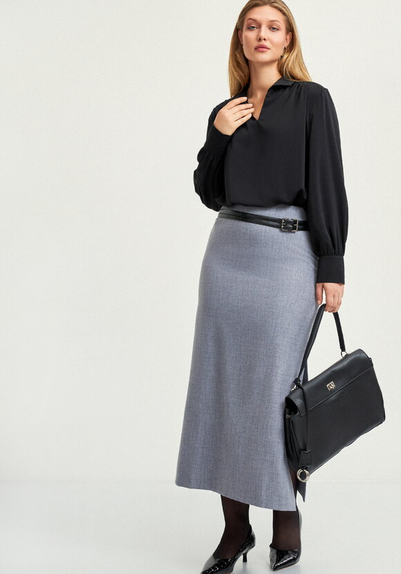 Блуза со сборкой на кокетке шир.  580, рис. 7