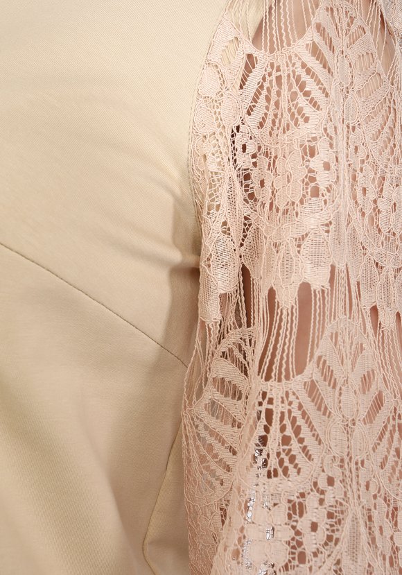 Топ-блуза с кружевным рукавом шир.  580, рис. 19