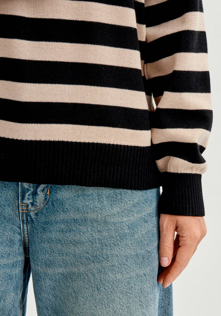 Джемпер поло в полоску шир.  750, рис. 19