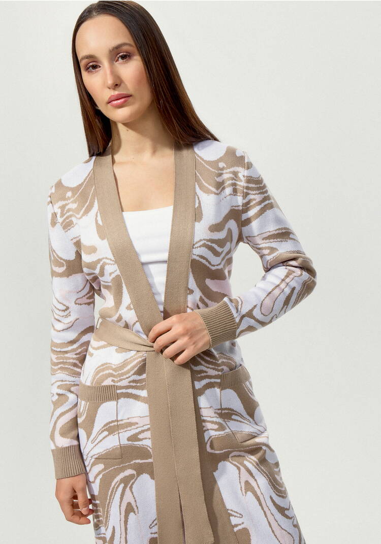 Кардиган с акварельным принтом шир.  750, рис. 9