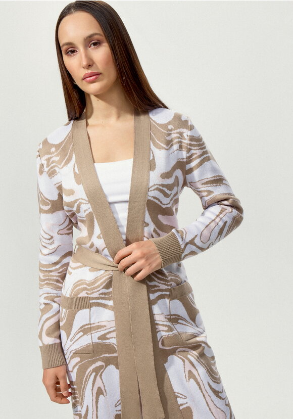 Кардиган с акварельным принтом шир.  580, рис. 9