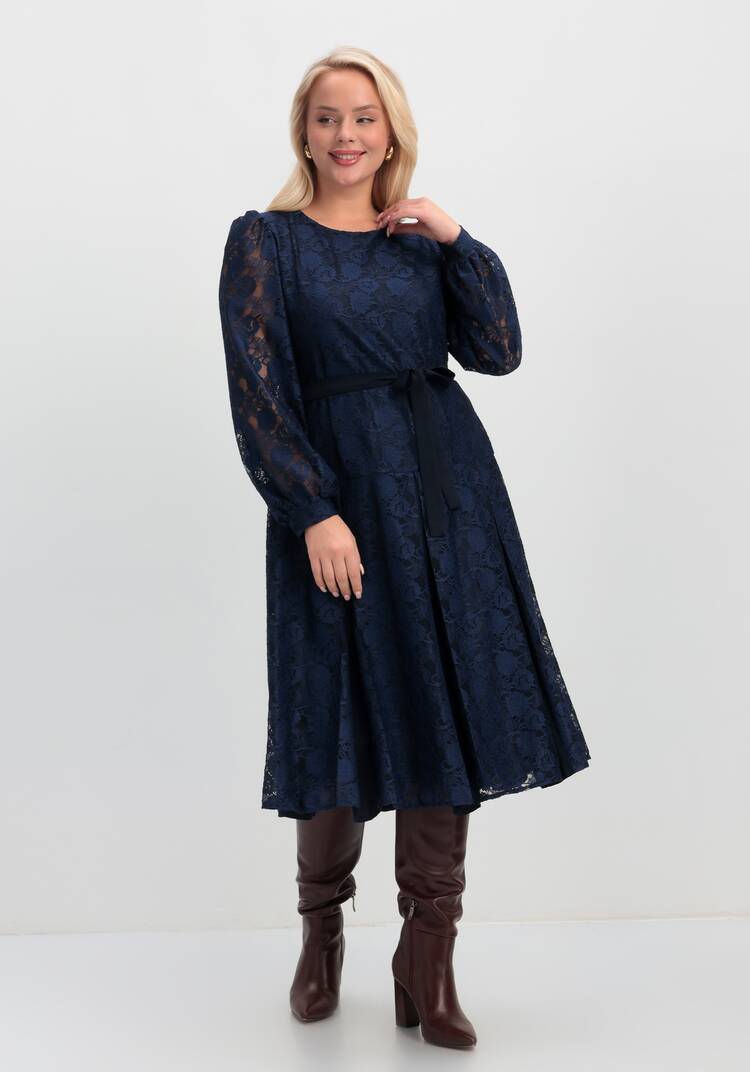 Платье с комбинированными складками на юбке шир.  750, рис. 19