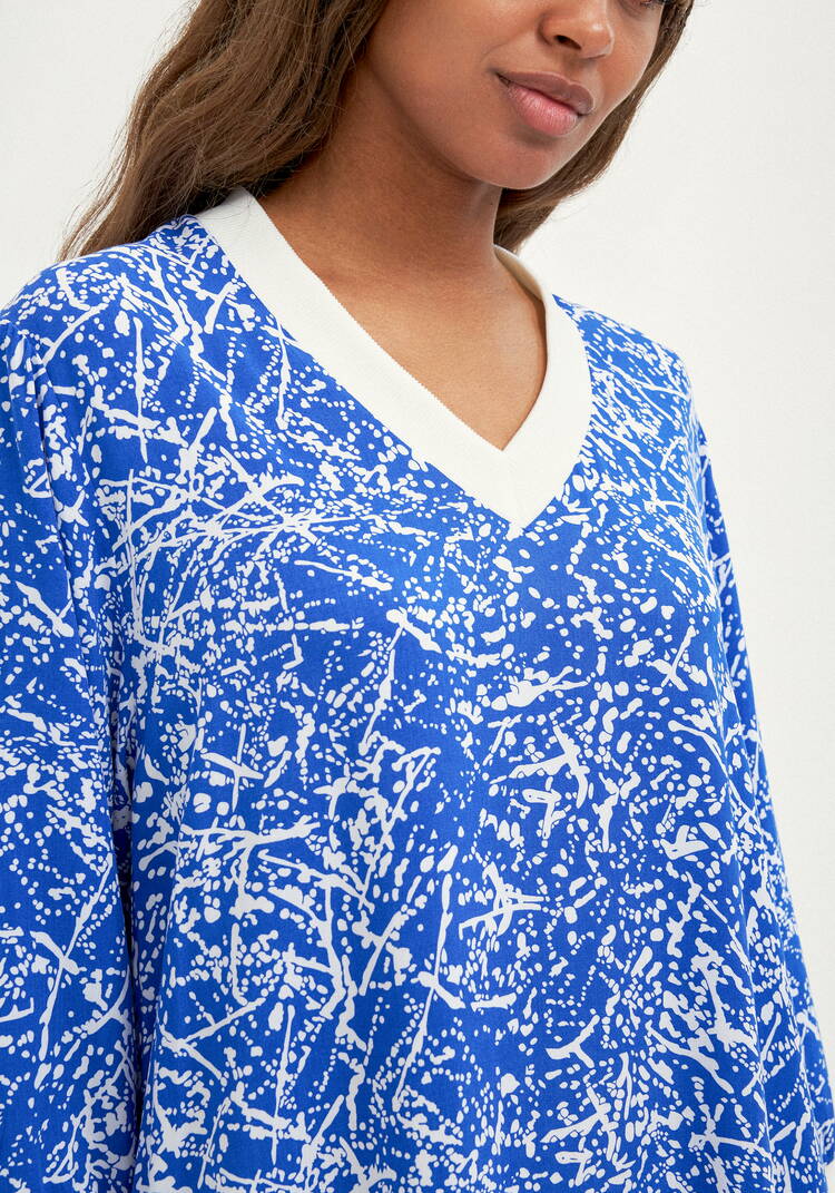 Платье А-силуэта с контрастной отделкой шир.  750, рис. 5