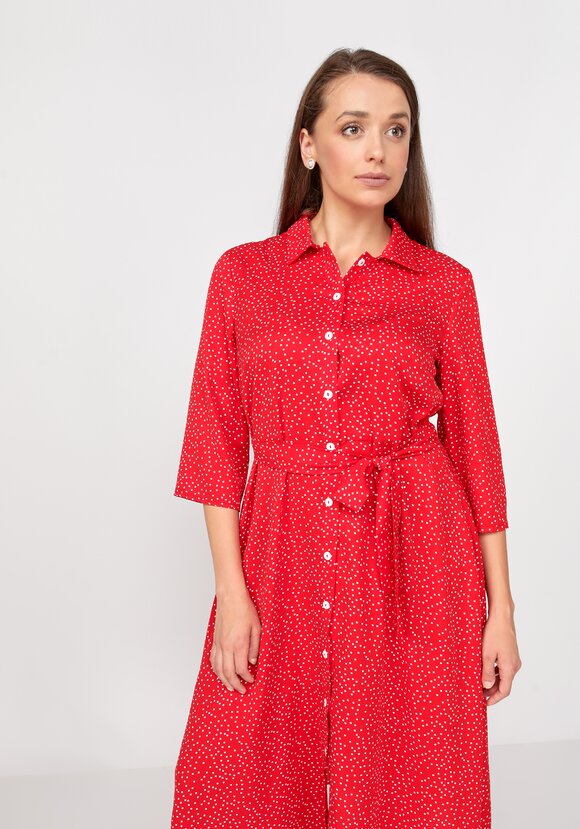 Платье-рубашка в горошек Полькадот шир.  580, рис. 9