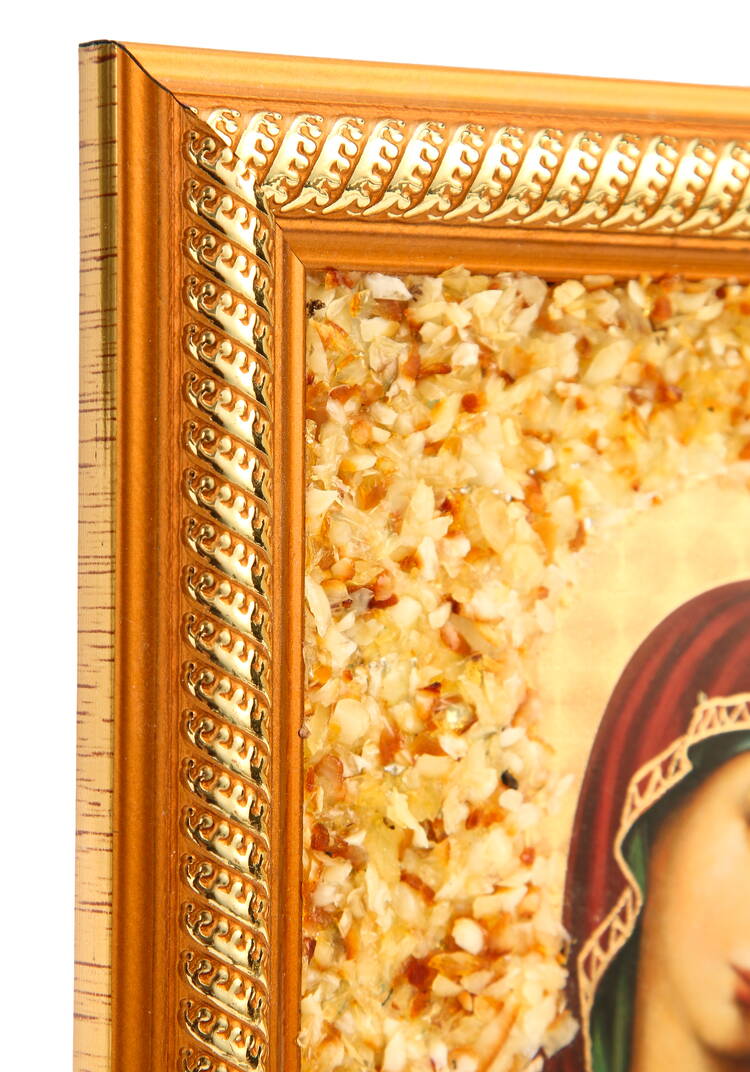 Икона Янтарная Неувядаемый цвет 14х17см. шир.  750, рис. 5