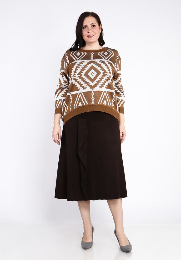 Юбка с вертикальным воланом шир.  580, рис. 8