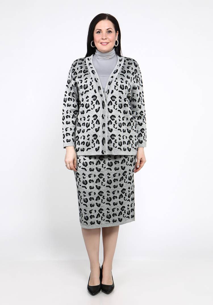 Жакет с леопардовым принтом шир.  750, рис. 9