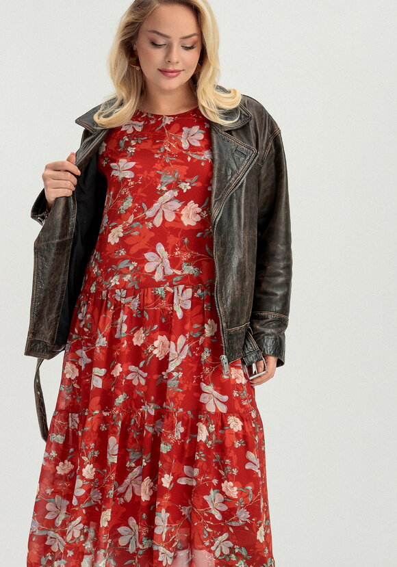 Платье ярусное с цветочным принтом шир.  580, рис. 24