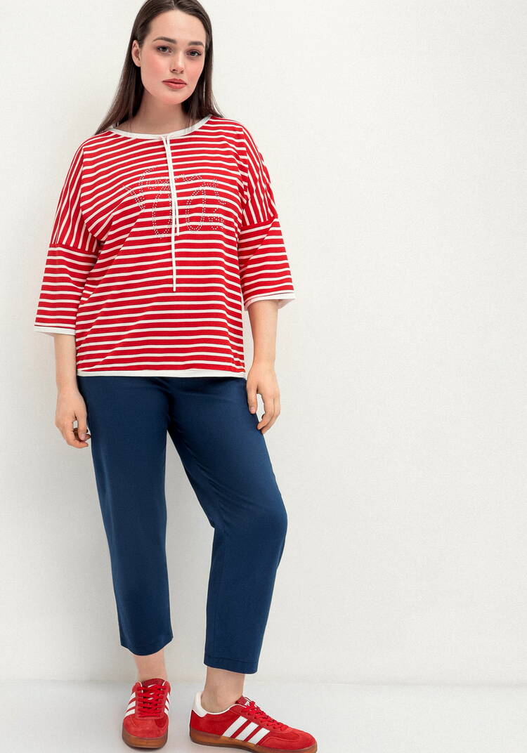 Брюки прямого кроя с поясом на резинке шир.  750, рис. 14