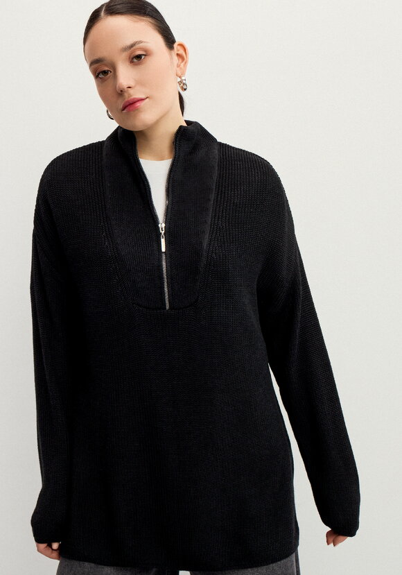 Свитер с высокой горловиной на молнии шир.  580, рис. 12