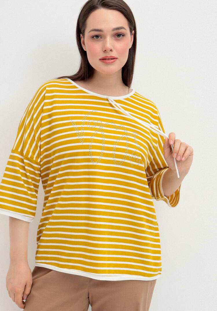 Блуза с декором из страз и рукавом 3/4 шир.  750, рис. 26