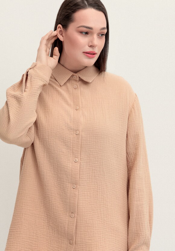 Рубашка муслиновая свободного кроя шир.  580, рис. 15