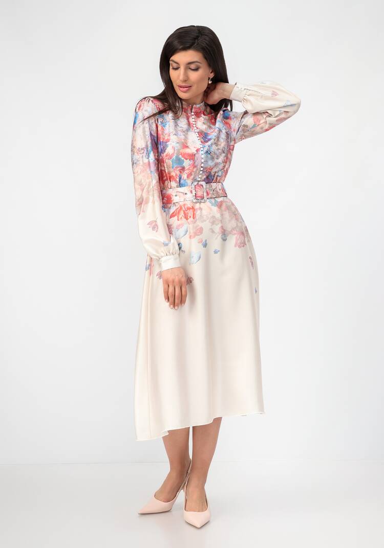 Платье с градиентным цветным рисунком шир.  750, рис. 8