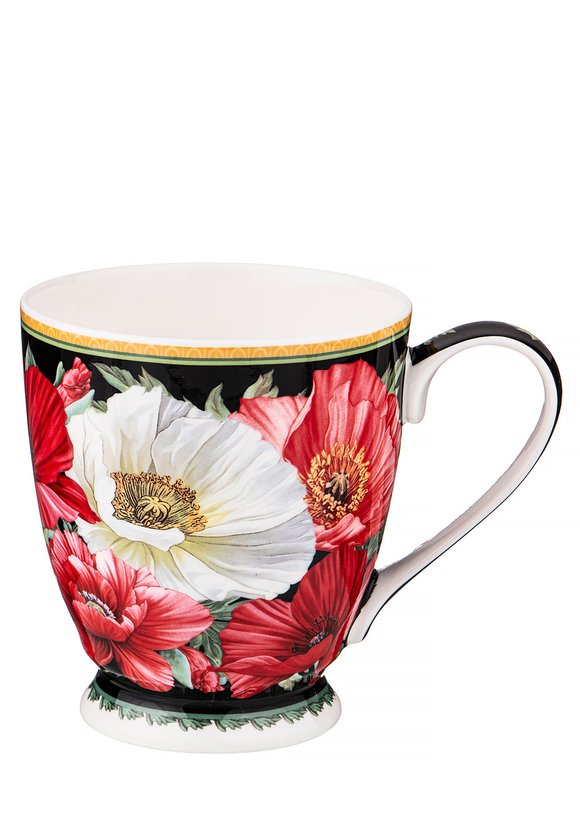 Набор из 2-х фарфоровых кружек Маки шир.  580, рис. 1