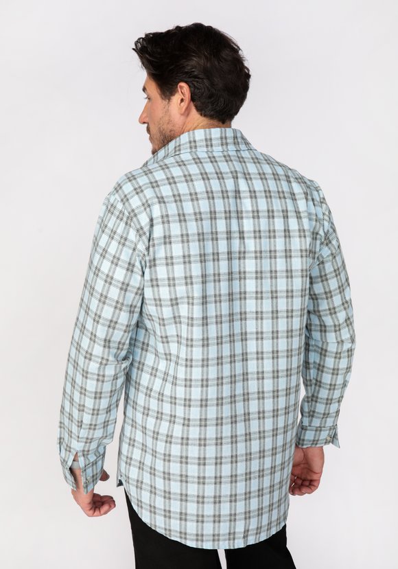 Рубашка мужская в мелкую клетку шир.  580, рис. 3