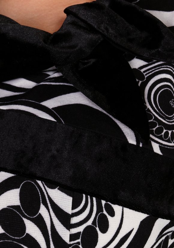 Платье комбинированное с декором из камней шир.  580, рис. 6