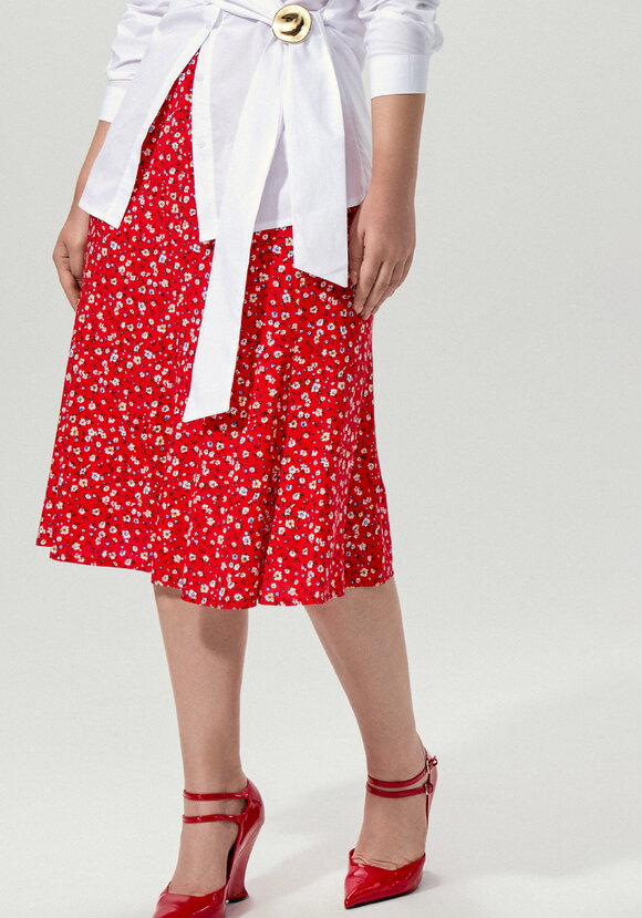 Юбка миди с цветочным принтом шир.  580, рис. 2