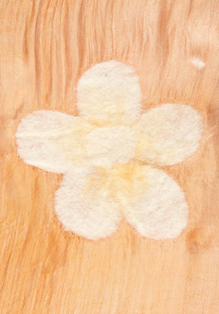 Палантин из шелка ручной работы шир.  750, рис. 6