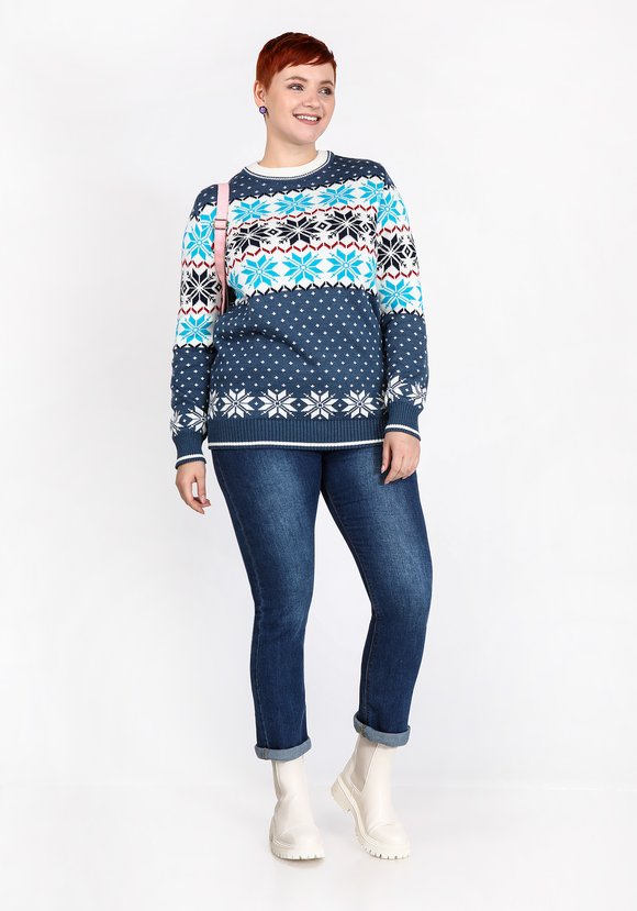 Джемпер Морозный узор шир.  580, рис. 3