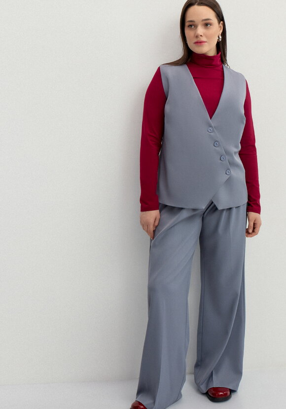 Жилет с асимметричным кроем шир.  580, рис. 8