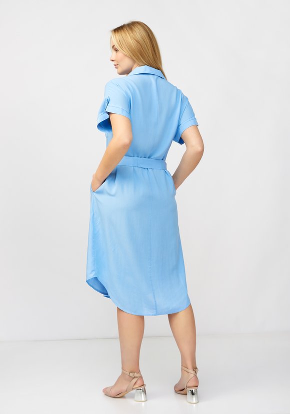 Платье рубашка на пуговицах шир.  580, рис. 2