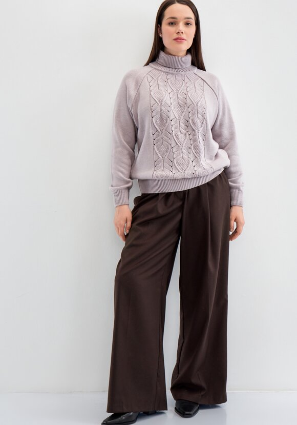 Свитер с ажурным рисунком шир.  580, рис. 28