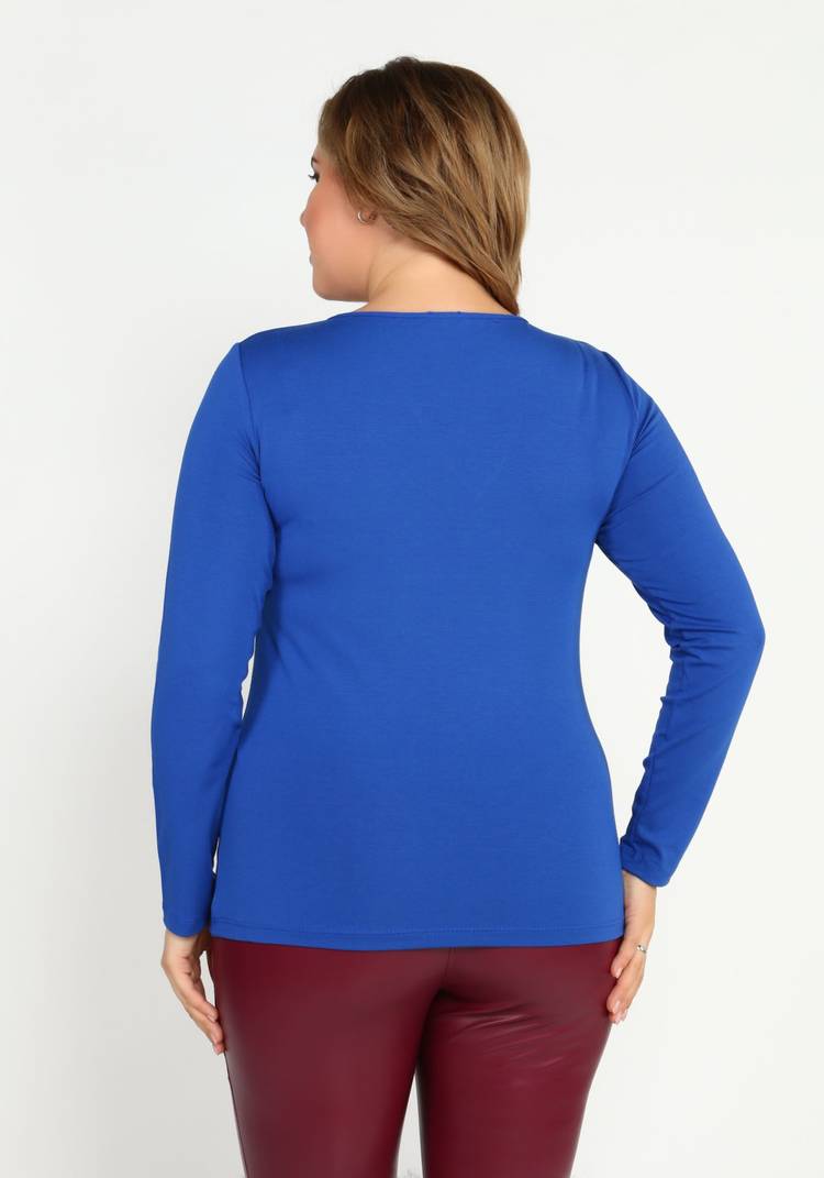 Блуза с длинным рукавом и вставкой шир.  750, рис. 3