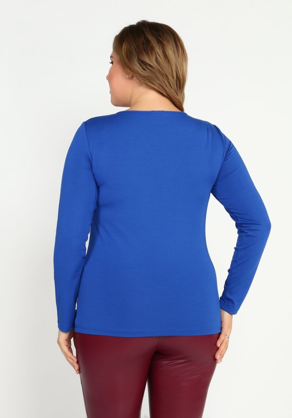 Блуза с длинным рукавом и вставкой шир.  580, рис. 3