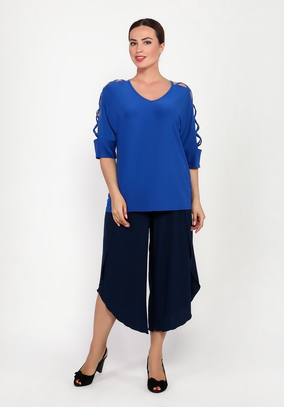 Блузка с оригинальными рукавами 1/2 шир.  580, рис. 13