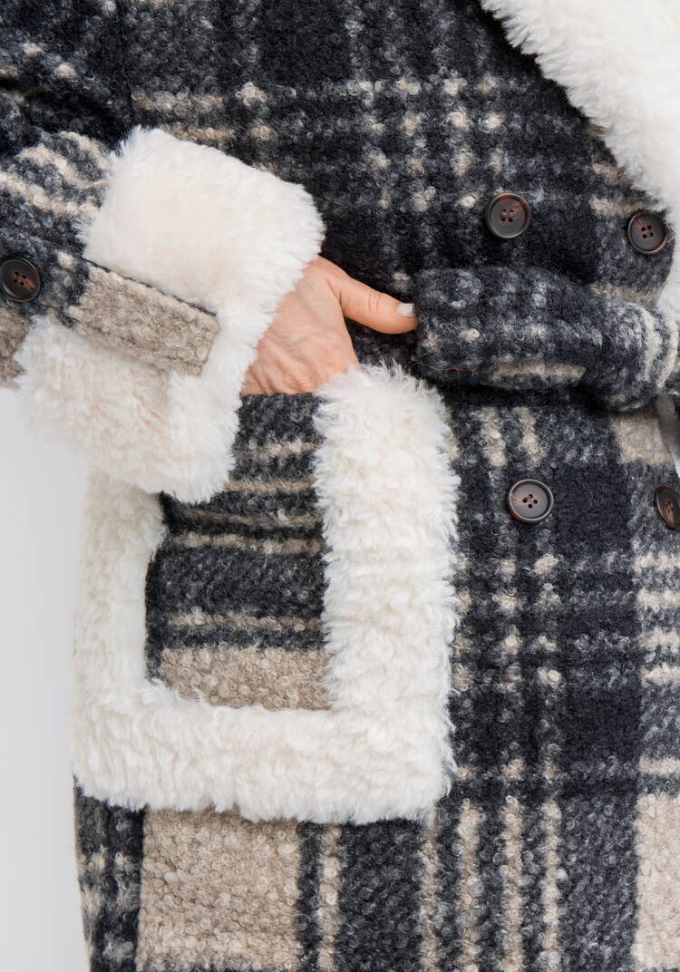 Пальто-эко в клетку шир.  750, рис. 6