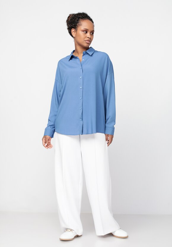 Рубашка свободного кроя с длинным рукавом шир.  580, рис. 2