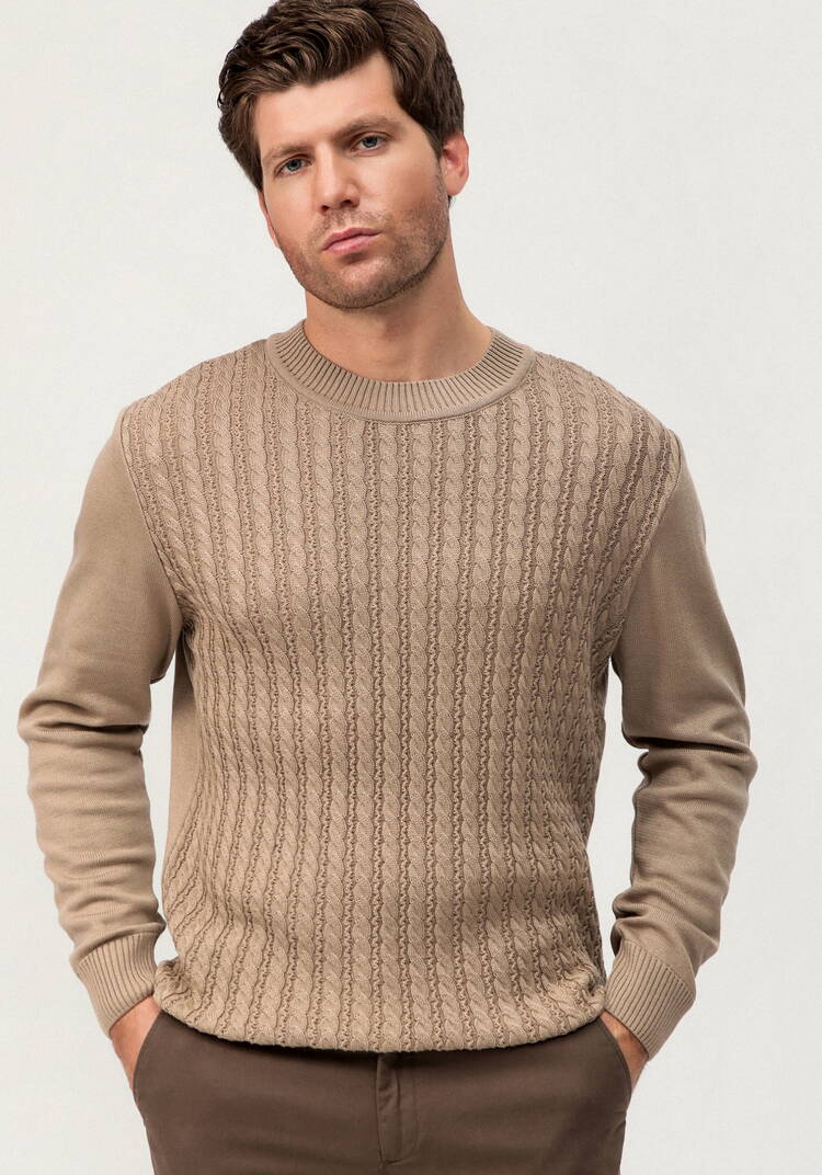 Джемпер с косами на передней полочке шир.  750, рис. 18