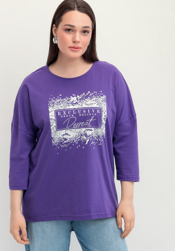 Туника с принтом на груди шир.  580, рис. 53