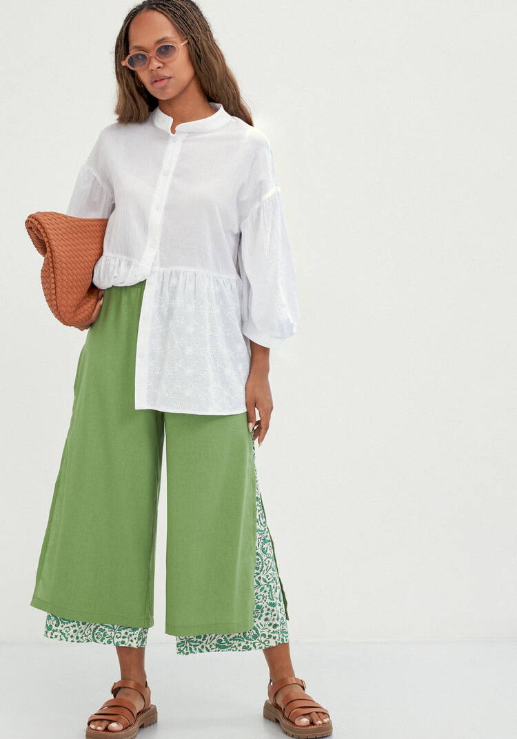 Брюки комбинированные длиной 7/8 шир.  750, рис. 15