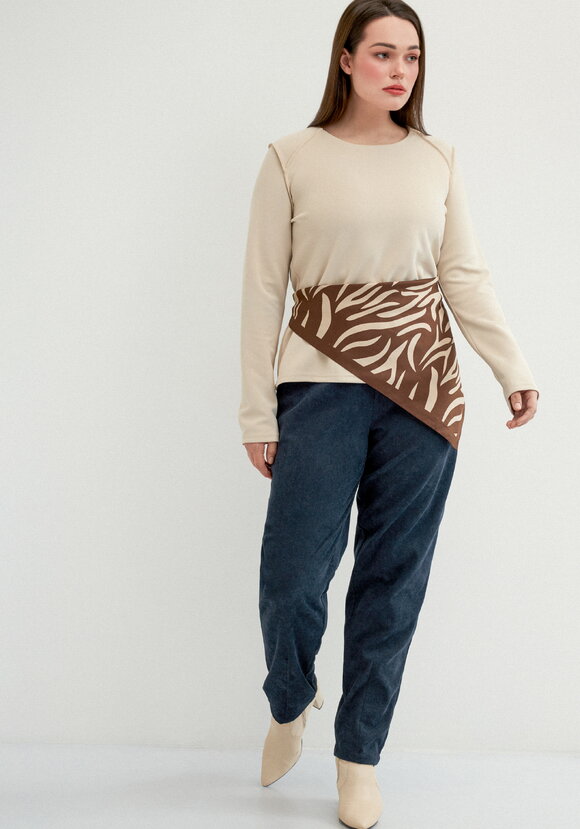 Брюки из микровельвета с комфортным поясом шир.  580, рис. 16