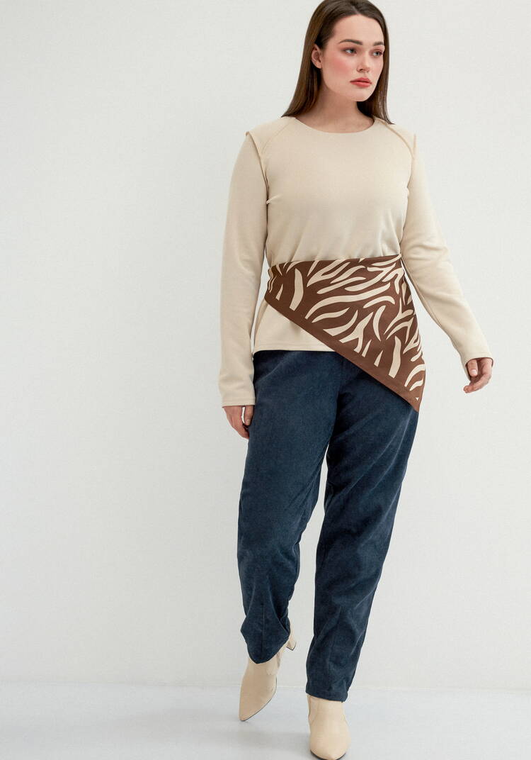 Брюки из микровельвета с комфортным поясом шир.  750, рис. 16