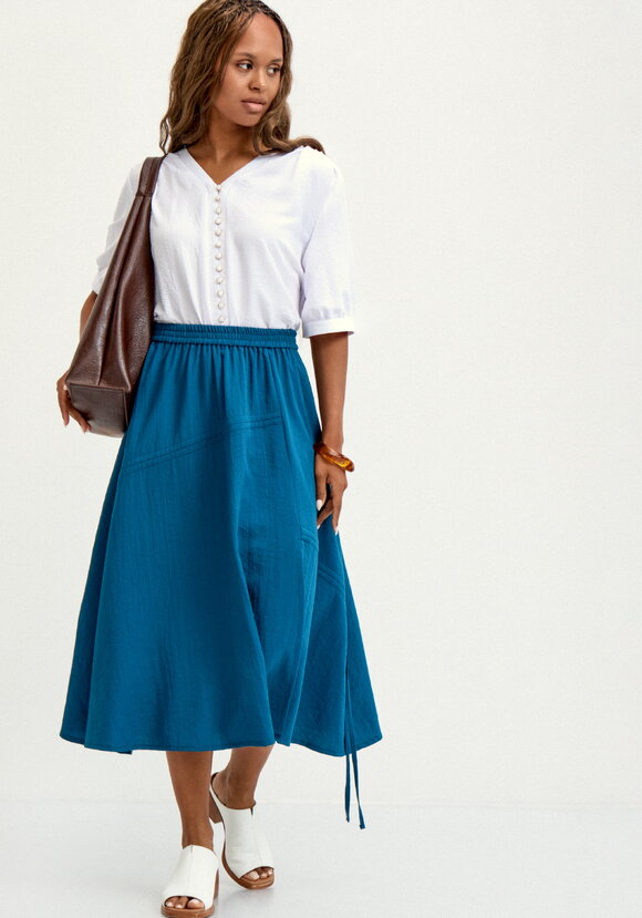 Юбка с декоративной сборкой шир.  580, рис. 16