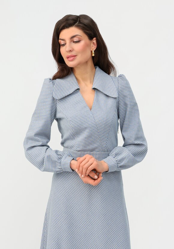 Платье с воротником свободного кроя шир.  580, рис. 25