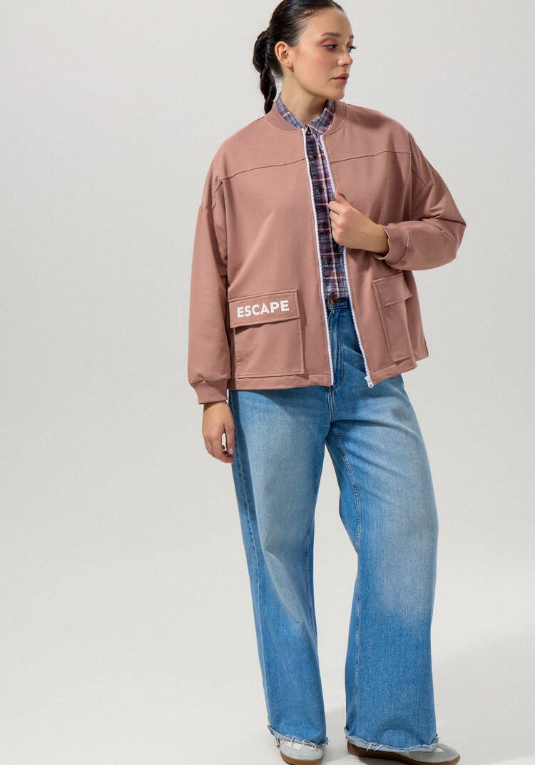 Бомбер с кулиской по низу шир.  750, рис. 8