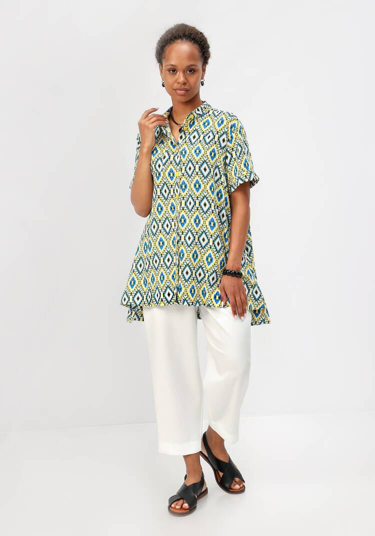 Блуза с геометрическим рисунком шир.  750, рис. 10