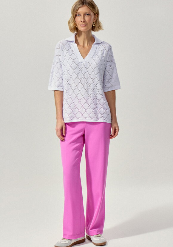 Джемпер-поло с ажурным рисунком шир.  580, рис. 17