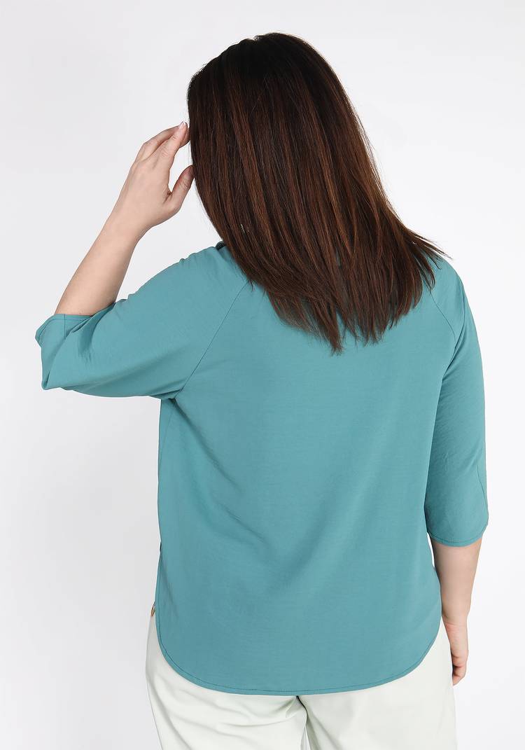 Блуза с отложным воротником на пуговицах шир.  750, рис. 3