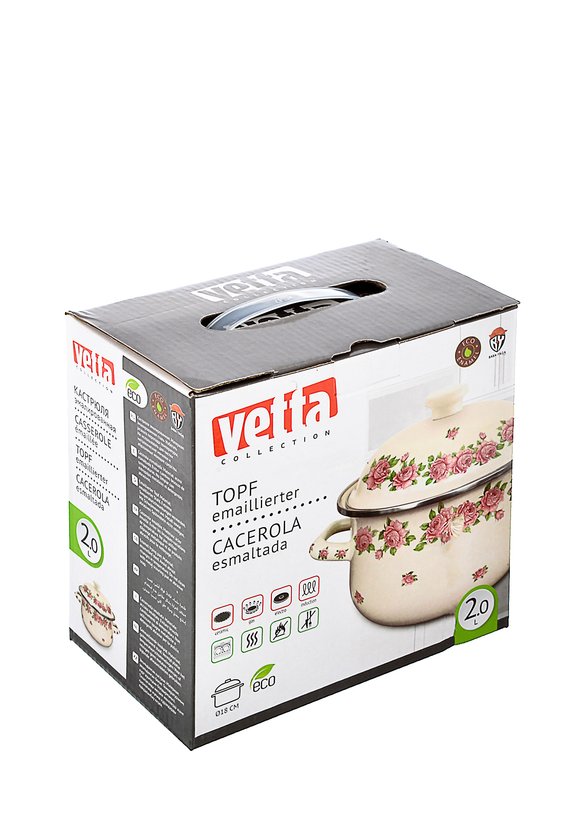 Кастрюля эмалированная Розанна шир.  580, рис. 2