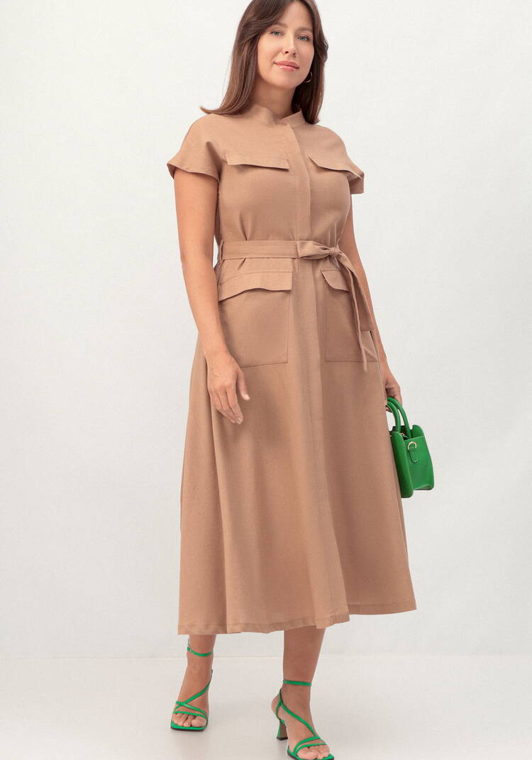 Платье-сафари А-силуэта шир.  750, рис. 9