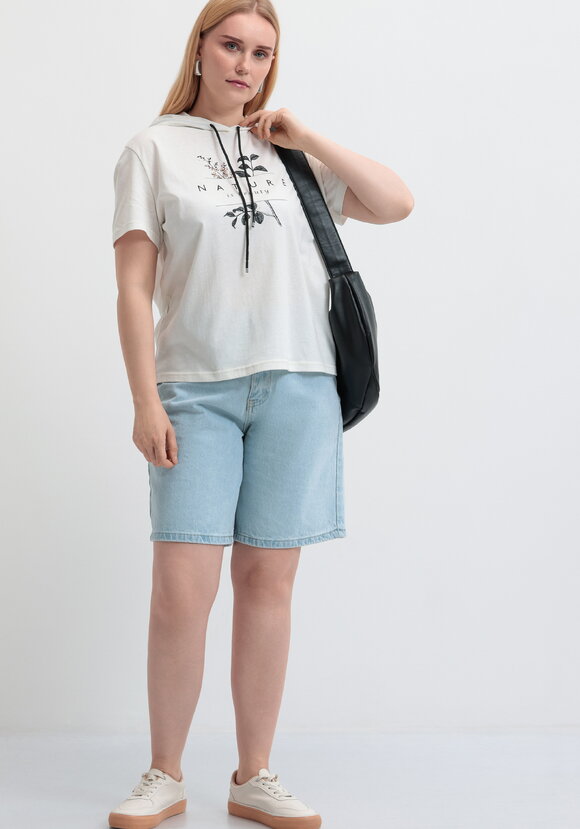 Футболка с капюшоном и принтом шир.  580, рис. 2